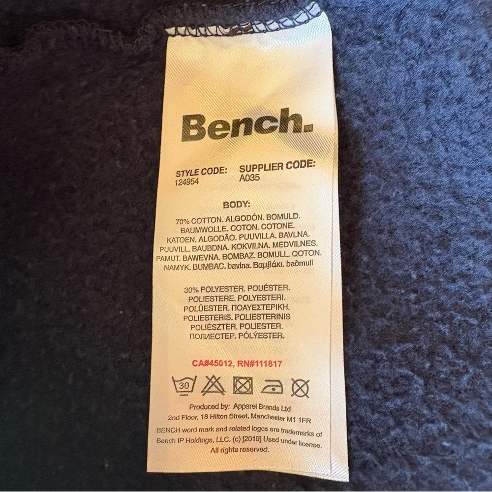 Bench Dark Blue Lounge Pants, wide leg, rainbow logo, size M - Picture 12 of 14